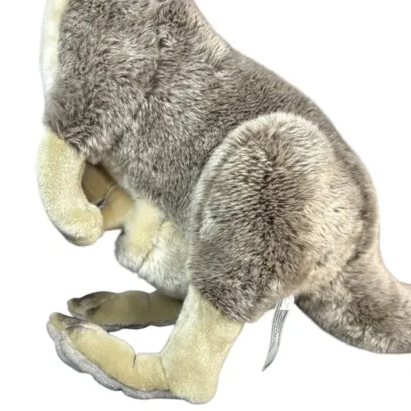 NEW FAO Schwarz KANGAROO & BABY JOEY 18" Tall Large Plush Stuffed Animal Toy NWT - Picture 12 of 16